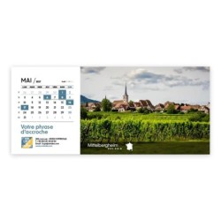 Calendrier chevalet horizontal (23x10 cm) personnalisé - Villages de France