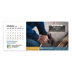 Calendrier chevalet horizontal (23x10 cm) personnalisé - Artisans
