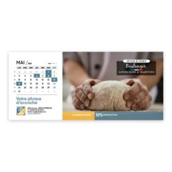 Calendrier chevalet horizontal (23x10 cm) personnalisé - Artisans