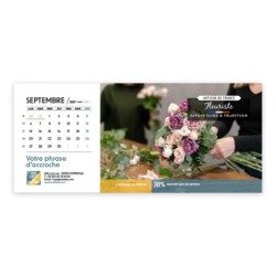 Calendrier chevalet horizontal (23x10 cm) personnalisé - Artisans