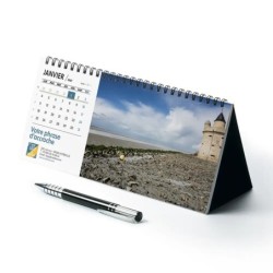 Calendrier chevalet horizontal (23x10 cm) personnalisé - Littoral