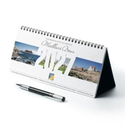 Calendrier chevalet horizontal (23x10 cm) personnalisé - Littoral