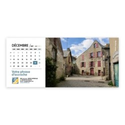 Calendrier chevalet horizontal (23x10 cm) personnalisé - Littoral