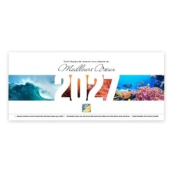Calendrier chevalet horizontal (23x10 cm) personnalisé - Océan