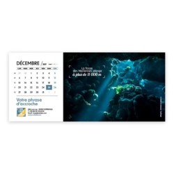 Calendrier chevalet horizontal (23x10 cm) personnalisé - Océan