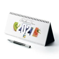 Calendrier chevalet horizontal (23x10 cm) personnalisé - Fruits et légumes