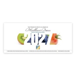 Calendrier chevalet horizontal (23x10 cm) personnalisé - Fruits et légumes