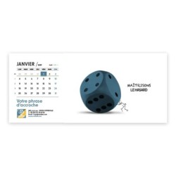 Calendrier chevalet horizontal (23x10 cm) personnalisé - Business
