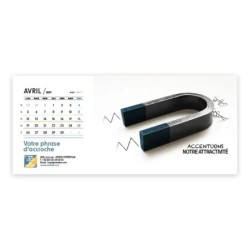 Calendrier chevalet horizontal (23x10 cm) personnalisé - Business
