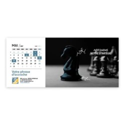 Calendrier chevalet horizontal (23x10 cm) personnalisé - Business