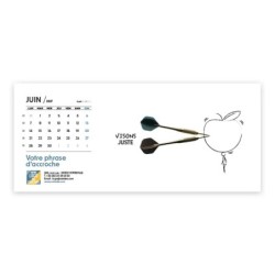 Calendrier chevalet horizontal (23x10 cm) personnalisé - Business