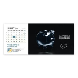 Calendrier chevalet horizontal (23x10 cm) personnalisé - Business