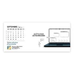 Calendrier chevalet horizontal (23x10 cm) personnalisé - Business