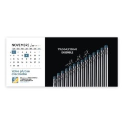 Calendrier chevalet horizontal (23x10 cm) personnalisé - Business