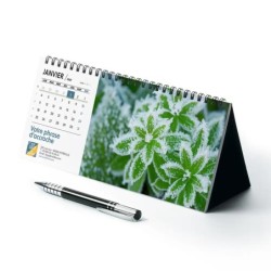Calendrier chevalet horizontal (23x10 cm) personnalisé - Zoom Nature