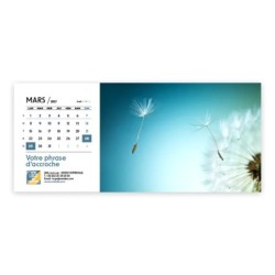 Calendrier chevalet horizontal (23x10 cm) personnalisé - Zoom Nature