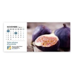 Calendrier chevalet horizontal (23x10 cm) personnalisé - Zoom Nature