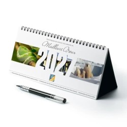 Calendrier chevalet horizontal (23x10 cm) personnalisé - Faune