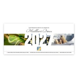Calendrier chevalet horizontal (23x10 cm) personnalisé - Faune