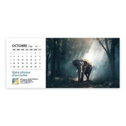 Calendrier chevalet horizontal (23x10 cm) personnalisé - Faune