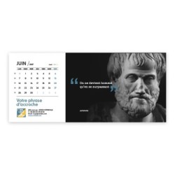 Calendrier chevalet horizontal (23x10 cm) personnalisé - Citations 2