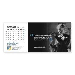 Calendrier chevalet horizontal (23x10 cm) personnalisé - Citations 2