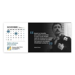 Calendrier chevalet horizontal (23x10 cm) personnalisé - Citations 2