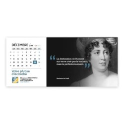 Calendrier chevalet horizontal (23x10 cm) personnalisé - Citations 2
