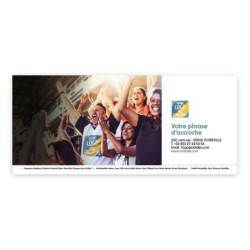 Calendrier chevalet horizontal (23x10 cm) personnalisé - Logo intégré Valeurs du sport
