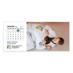Calendrier chevalet horizontal (23x10 cm) personnalisé - Logo intégré Valeurs du sport