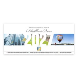 Calendrier chevalet horizontal (23x10 cm) personnalisé - Logo intégré Giga