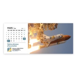 Calendrier chevalet horizontal (23x10 cm) personnalisé - Logo intégré Giga