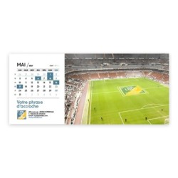 Calendrier chevalet horizontal (23x10 cm) personnalisé - Logo intégré Giga