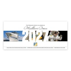 Calendrier chevalet horizontal (23x10 cm) personnalisé - Logo intégré Visio