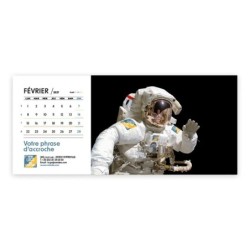 Calendrier chevalet horizontal (23x10 cm) personnalisé - Logo intégré Visio