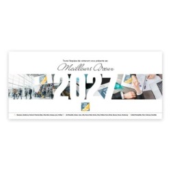 Calendrier chevalet horizontal (23x10 cm) personnalisé - Logo intégré Réseau