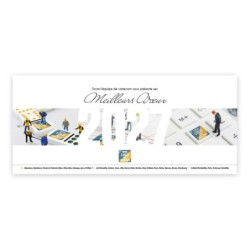 Calendrier chevalet horizontal (23x10 cm) personnalisé - Logo intégré Miniature