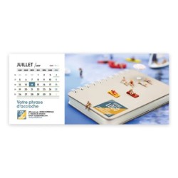 Calendrier chevalet horizontal (23x10 cm) personnalisé - Logo intégré Miniature