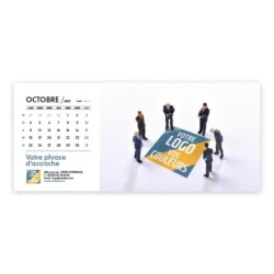 Calendrier chevalet horizontal (23x10 cm) personnalisé - Logo intégré Miniature