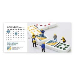 Calendrier chevalet horizontal (23x10 cm) personnalisé - Logo intégré Miniature