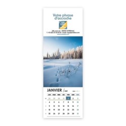 Calendrier chevalet vertical (21x7,5 cm) personnalisé - Nature