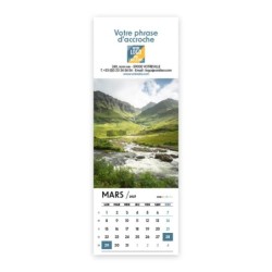 Calendrier chevalet vertical (21x7,5 cm) personnalisé - Nature