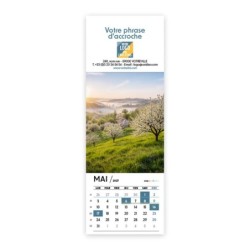 Calendrier chevalet vertical (21x7,5 cm) personnalisé - Nature