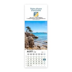 Calendrier chevalet vertical (21x7,5 cm) personnalisé - Nature