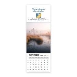 Calendrier chevalet vertical (21x7,5 cm) personnalisé - Nature