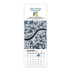 Calendrier chevalet vertical (21x7,5 cm) personnalisé - Vue du ciel