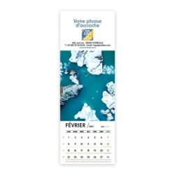 Calendrier chevalet vertical (21x7,5 cm) personnalisé - Vue du ciel