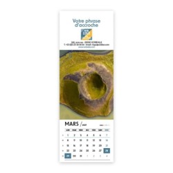 Calendrier chevalet vertical (21x7,5 cm) personnalisé - Vue du ciel