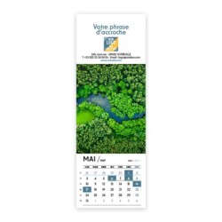 Calendrier chevalet vertical (21x7,5 cm) personnalisé - Vue du ciel