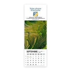 Calendrier chevalet vertical (21x7,5 cm) personnalisé - Vue du ciel